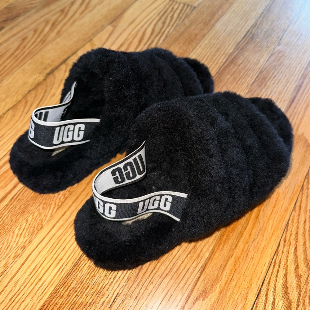UGG Fluff Yeah Slide Black